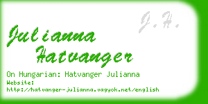 julianna hatvanger business card